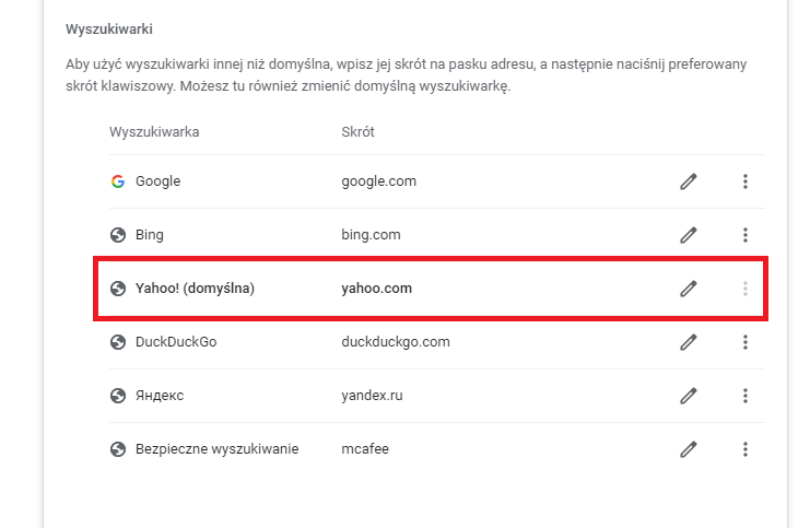 Jak usunąć Yahoo z Google Chrome